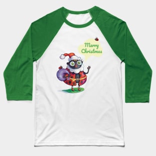 Santa Lady Bug Baseball T-Shirt